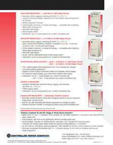 Emergency Lighting Inverters Brochure Back Cover